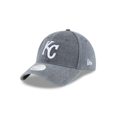 Grey Kansas City Royals Hat - New Era MLB Faded Denim 9TWENTY Adjustable Caps USA5814230